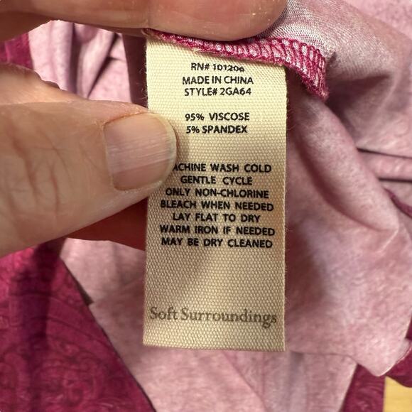 NWT $150 Soft Surroundings Hyannis Maxi Dress Tapestry Multi MEDIUM 3/4 Sleeves - Picture 7 of 11